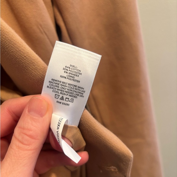 Express Tan blazer preppy double breasted office workwear neutral minimalist - Picture 13 of 16